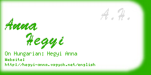 anna hegyi business card